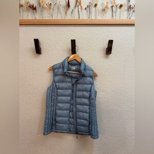Women's Blue Puffer Vest, Citadel Medium